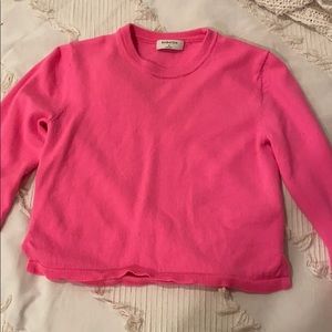 Women’s Pink Knit Cropped Sweater